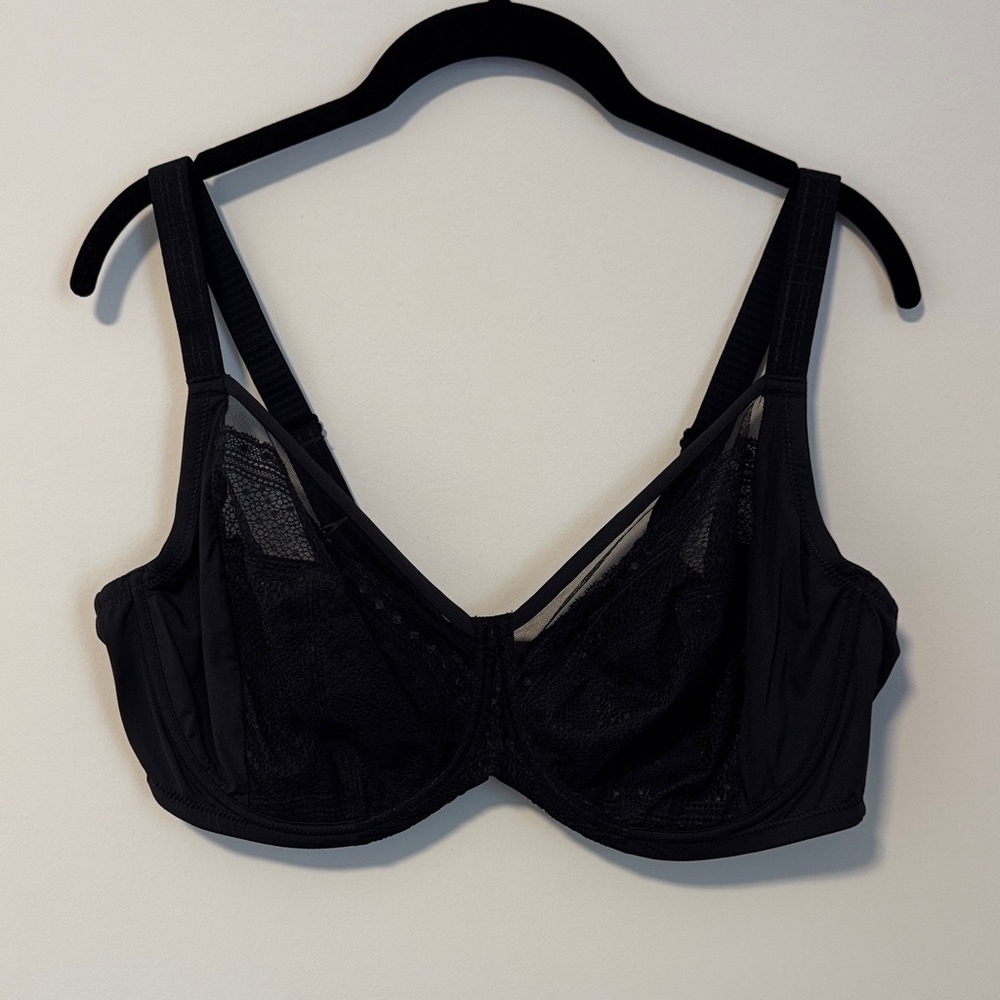 Understance Salma FlexWire Full Coverage Lace Bra - Black 42DDD 42F NWT